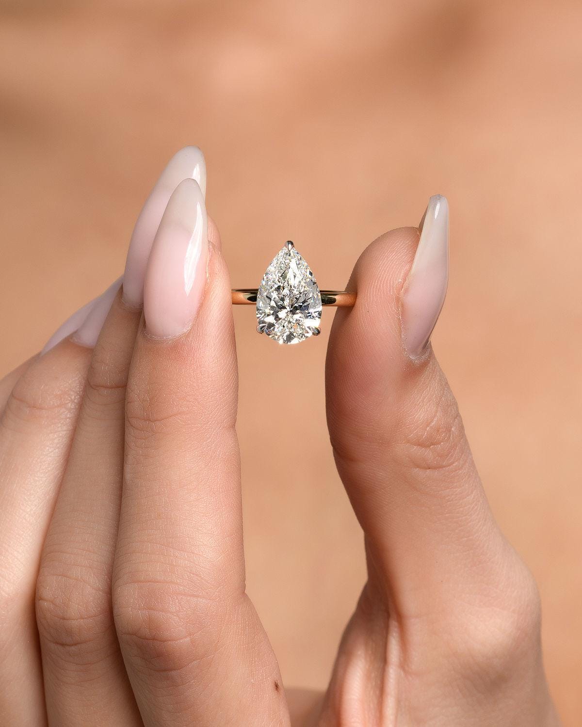2 Carat Pear Lab-Grown Diamond Engagement Ring – Classic Engagement Ring