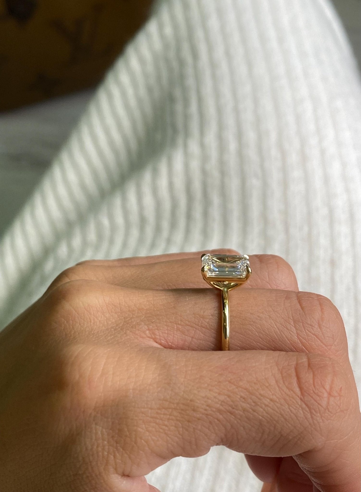 3.00 Carat Emerald Lab-Grown Diamond Engagement Ring – Classic Engagement Ring