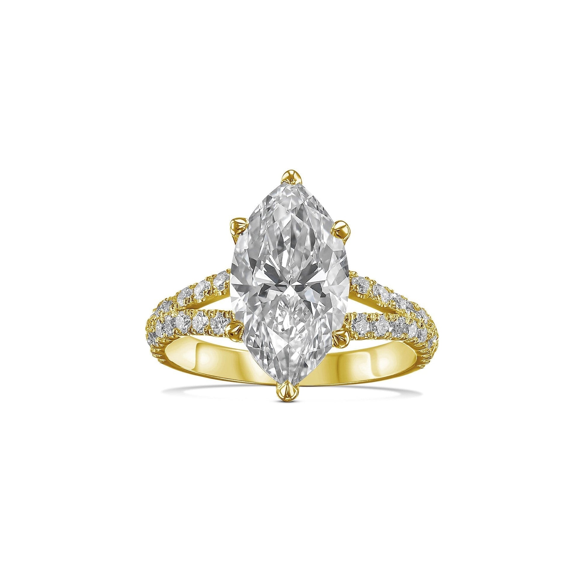 3.30 Carat Marquise Lab-Grown Diamond Engagement Ring – Classic Engagement Ring