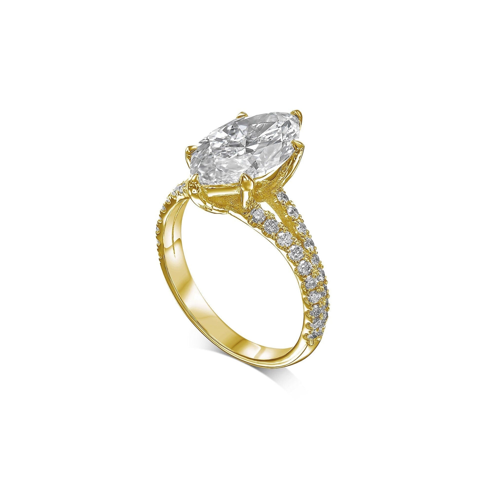 3.30 Carat Marquise Lab-Grown Diamond Engagement Ring – Classic Engagement Ring
