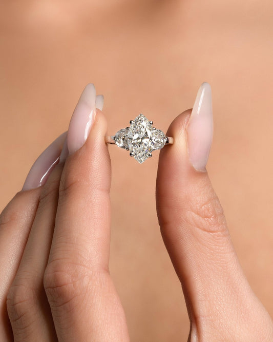 3.80 Carat Marquise Lab-Grown Diamond Engagement Ring – Classic Engagement Ring