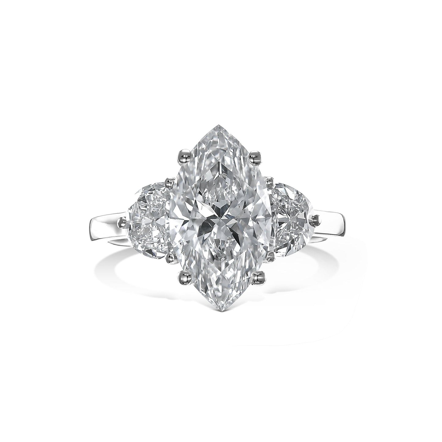 3.80 Carat Marquise Lab-Grown Diamond Engagement Ring – Classic Engagement Ring
