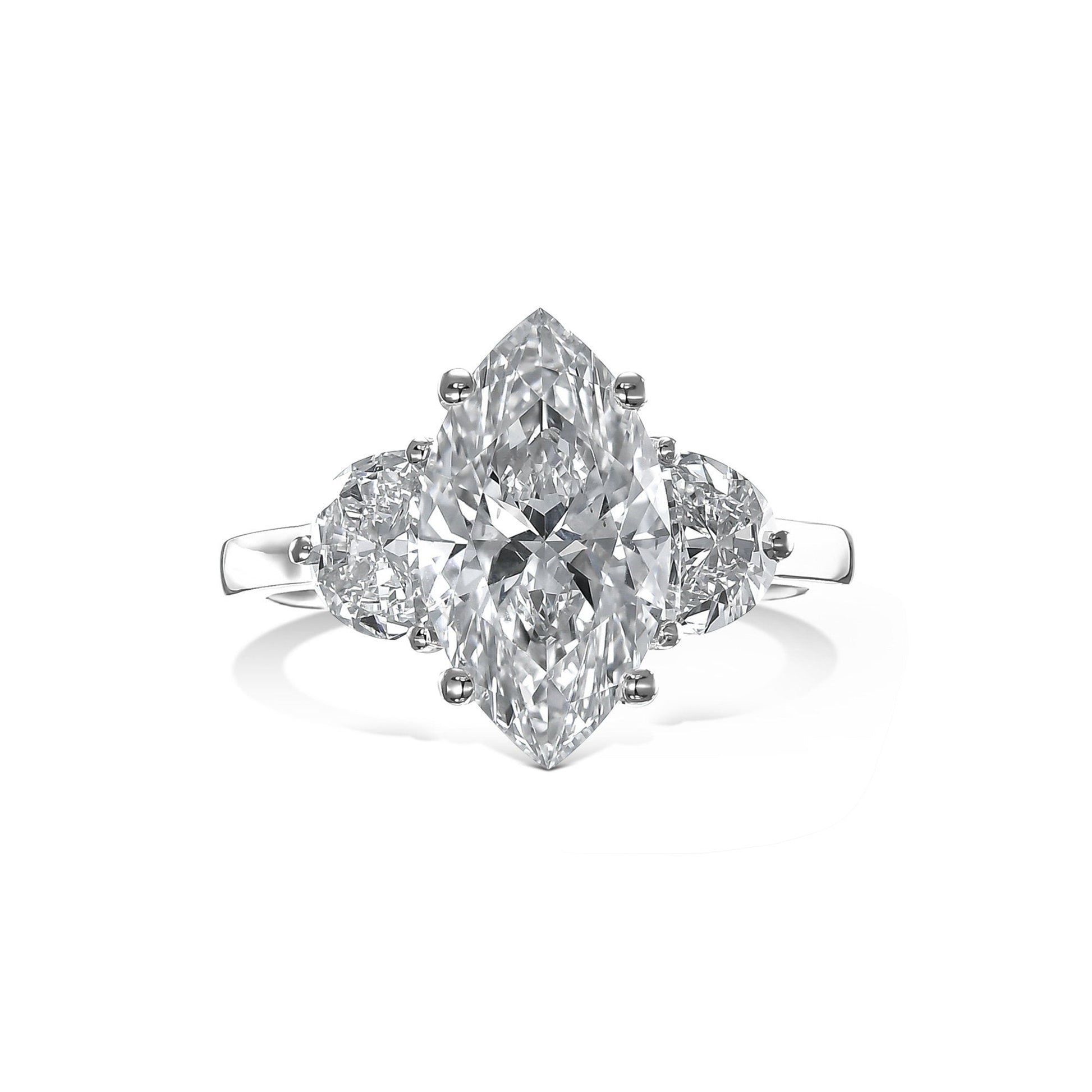 3.80 Carat Marquise Lab-Grown Diamond Engagement Ring – Classic Engagement Ring