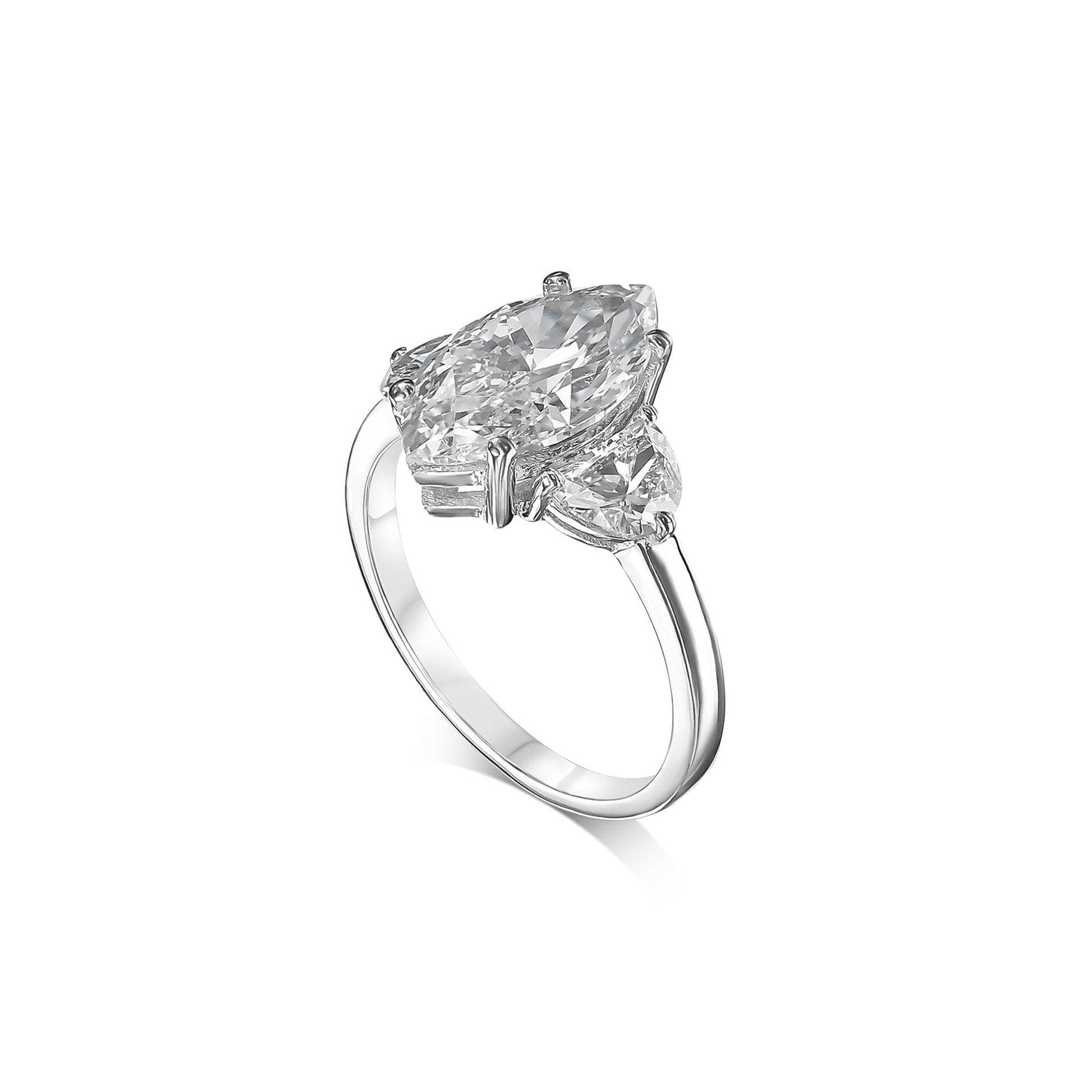 3.80 Carat Marquise Lab-Grown Diamond Engagement Ring – Classic Engagement Ring