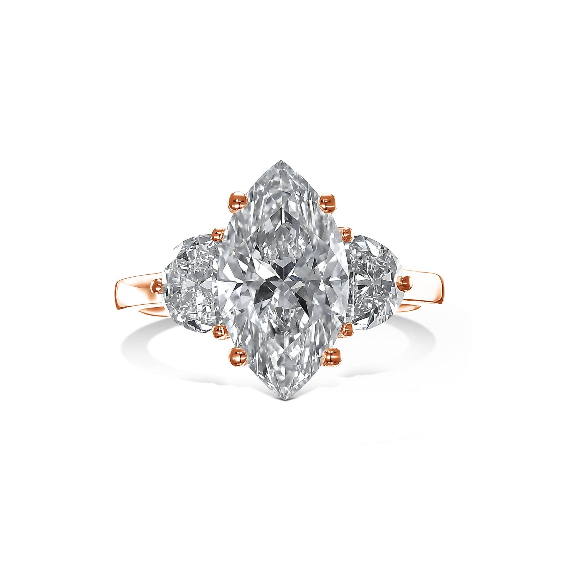 3.80 Carat Marquise Lab-Grown Diamond Engagement Ring – Classic Engagement Ring