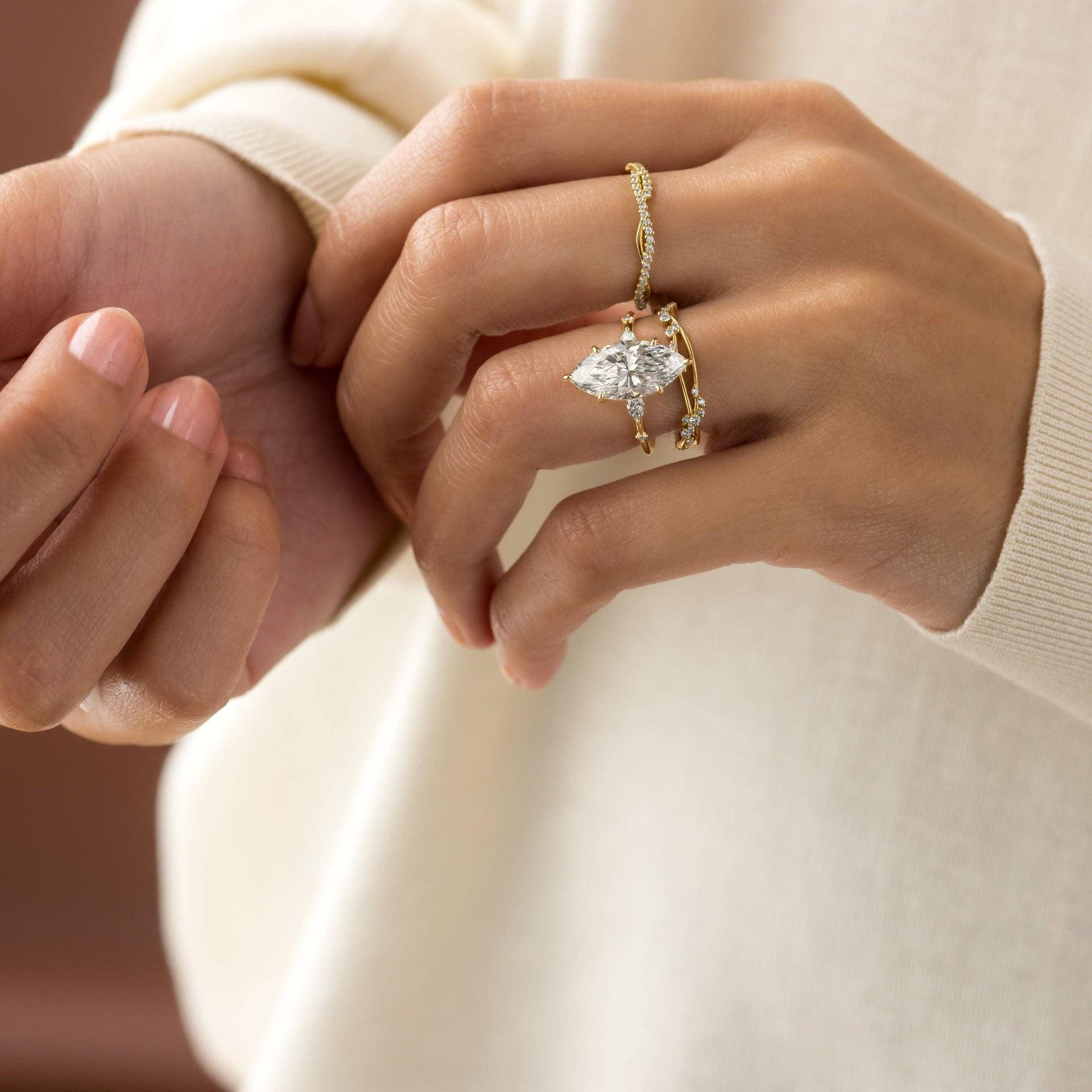 3 Carat Marquise Lab-Grown Diamond Engagement Ring – Classic Engagement Ring