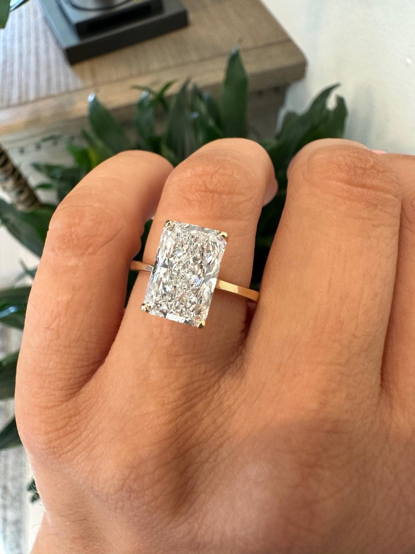 4 Carat Radiant Lab-Grown Diamond Engagement Ring – Classic Engagement Ring