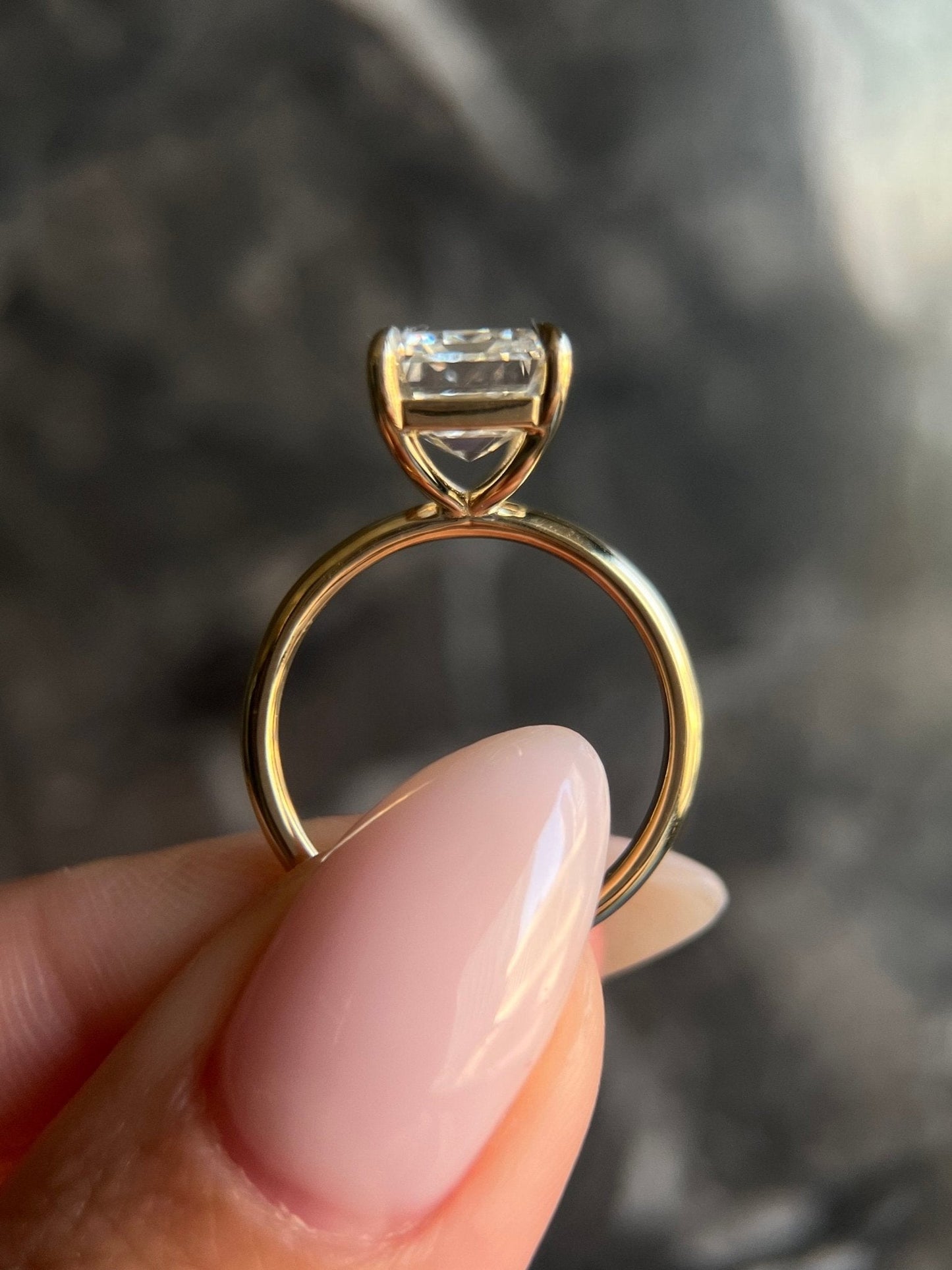 5 Carat Emerald Lab-Grown Diamond Engagement Ring – Solitaire