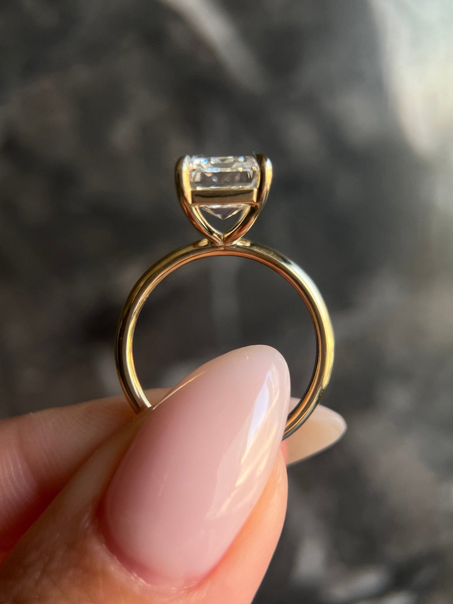 5 Carat Emerald Lab-Grown Diamond Engagement Ring – Solitaire