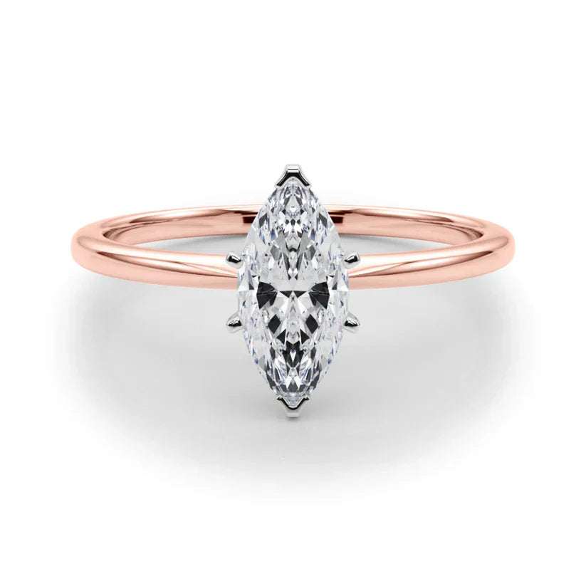 1 Carat Marquise Lab-Grown Diamond Engagement Ring – Solitaire