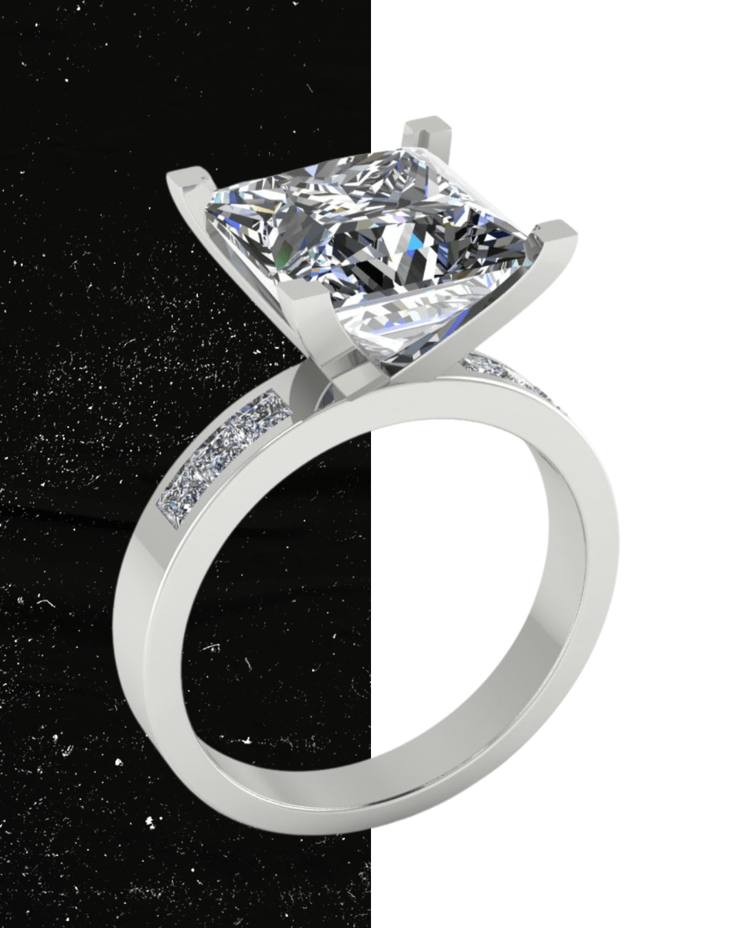 5 Carat Princess Lab-Grown Diamond Engagement Ring – Classic Engagement Ring
