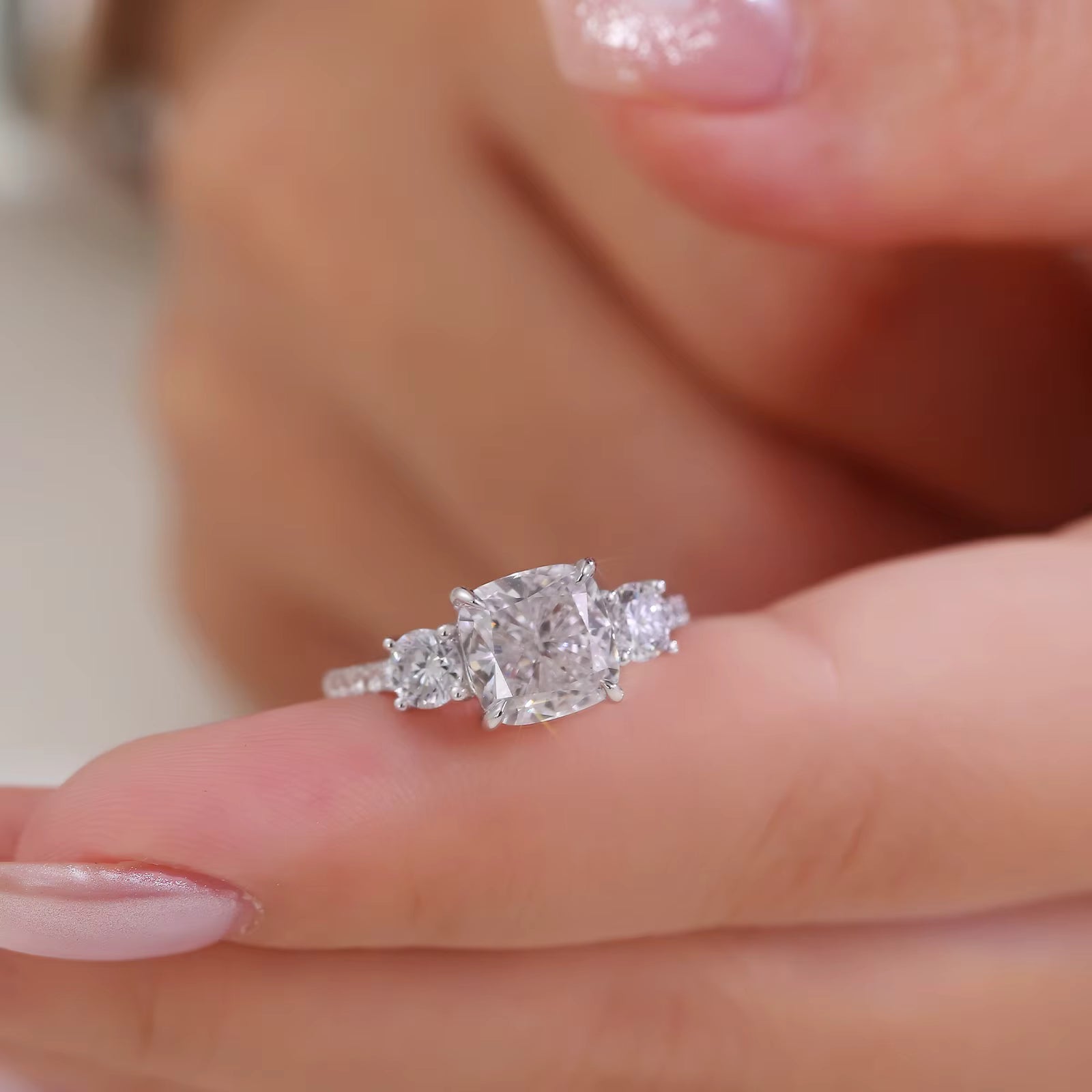 3.30 Carat Radiant Lab-Grown Diamond Engagement Ring – Classic Engagement Ring