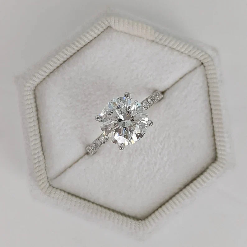 2.25 Carat Round Lab-Grown Diamond Engagement Ring – Classic Engagement Ring
