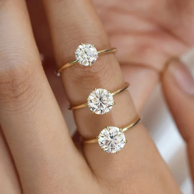1 Carat Round Lab-Grown Diamond Engagement Ring – Solitaire & Bezel