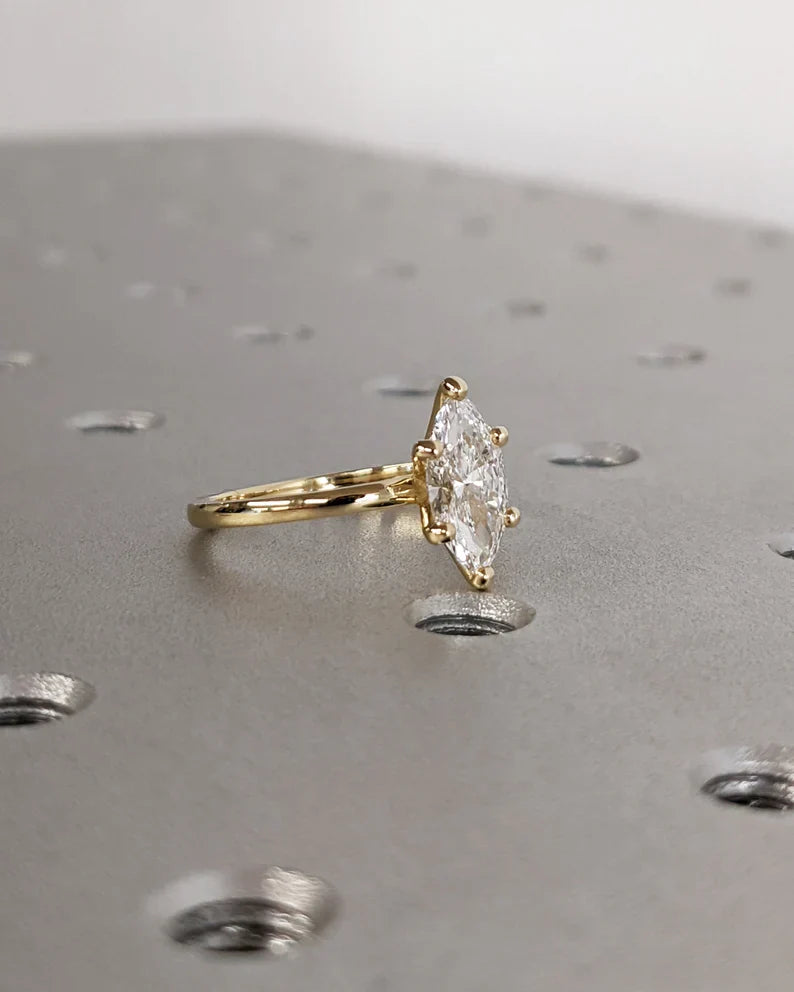 2.25 Carat Marquise Lab-Grown Diamond Engagement Ring – Classic Engagement Ring