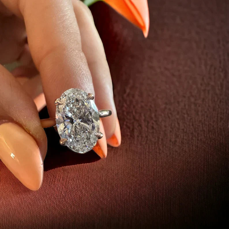 10.20 Carat Oval Lab-Grown Diamond Engagement Ring – Classic Engagement Ring