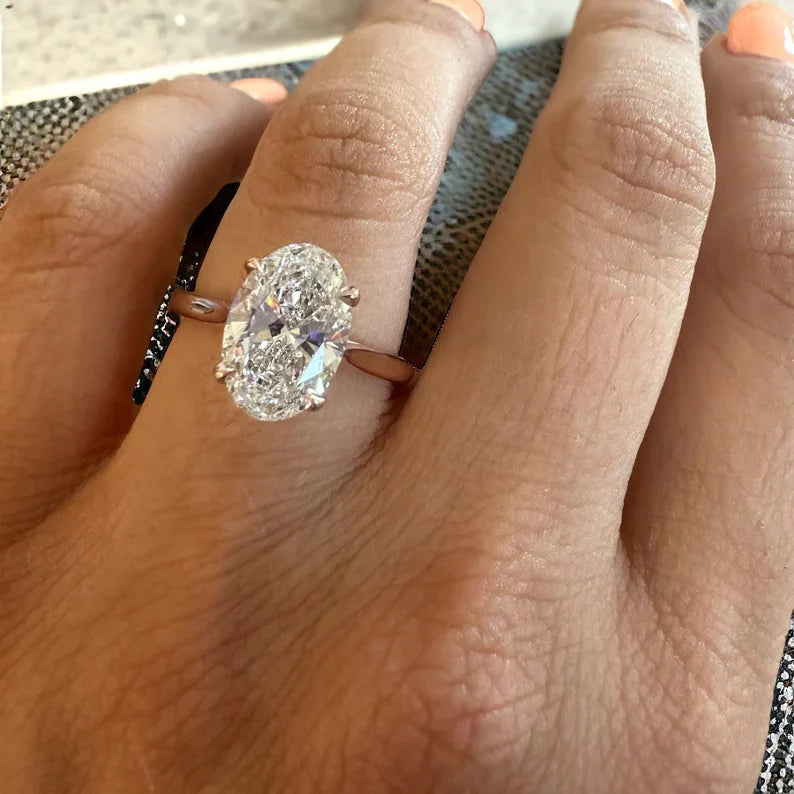 10.20 Carat Oval Lab-Grown Diamond Engagement Ring – Classic Engagement Ring