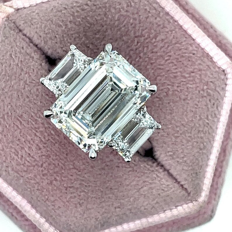 6 Carat Emerald Lab-Grown Diamond Engagement Ring – Classic Engagement Ring