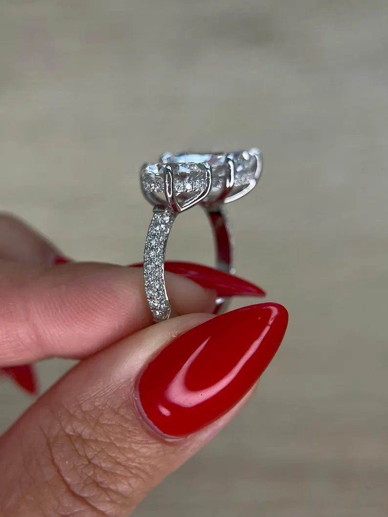 6.55 Carat Radiant Lab-Grown Diamond Engagement Ring – Classic Engagement Ring