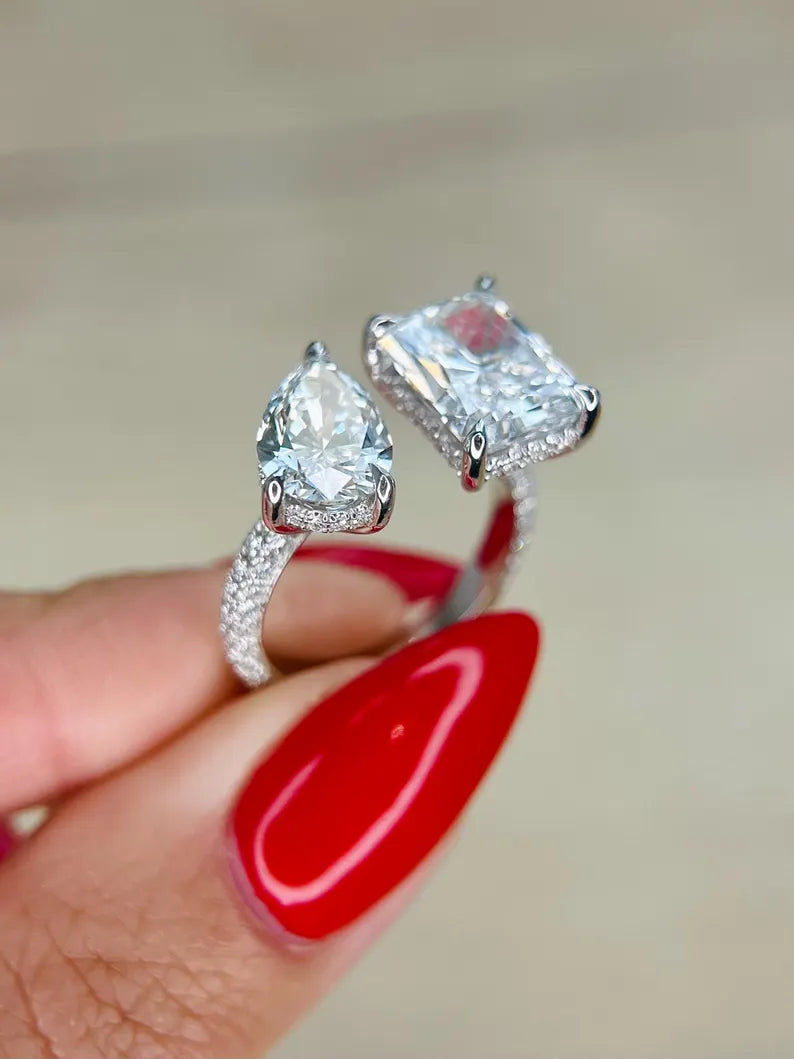 6.55 Carat Radiant Lab-Grown Diamond Engagement Ring – Classic Engagement Ring