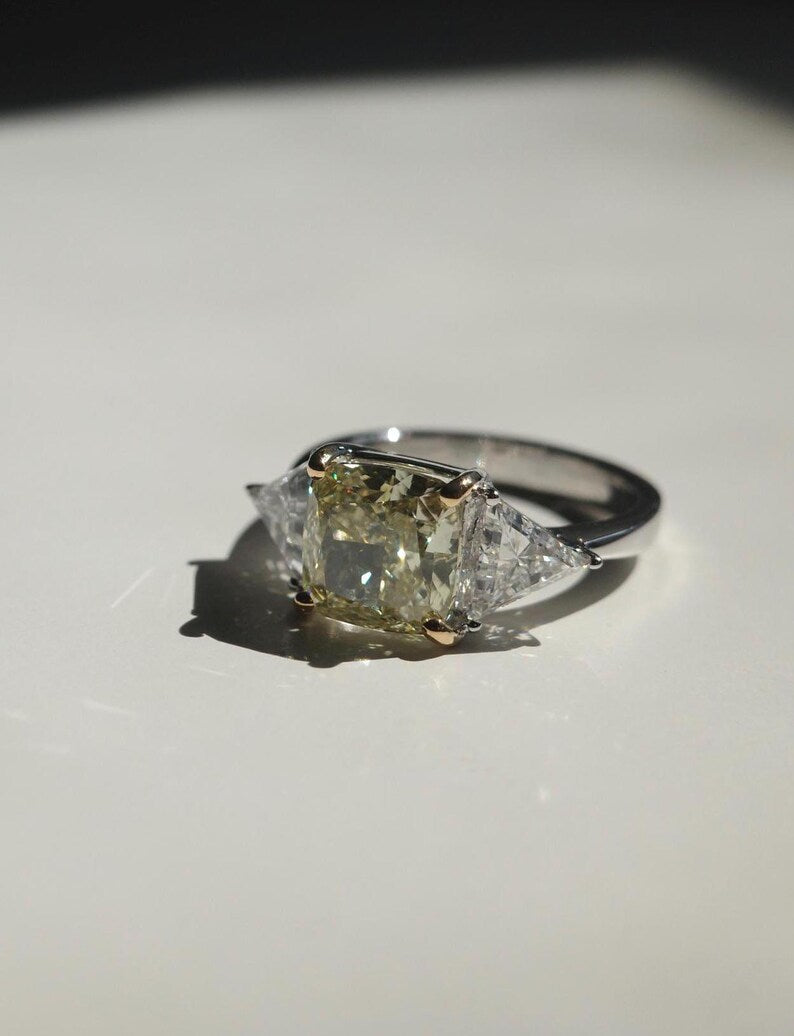 5 Carat Cushion Lab-Grown Diamond Engagement Ring – Classic Engagement Ring
