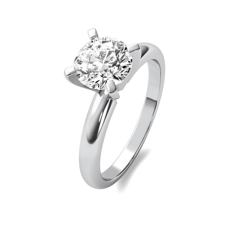 1 Carat Round Lab-Grown Diamond Engagement Ring – Solitaire