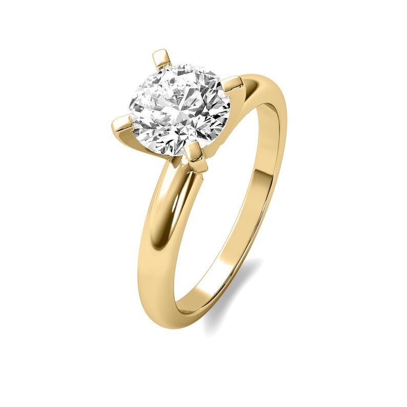 1 Carat Round Lab-Grown Diamond Engagement Ring – Solitaire
