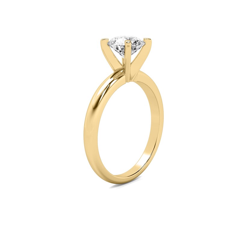 1 Carat Round Lab-Grown Diamond Engagement Ring – Solitaire