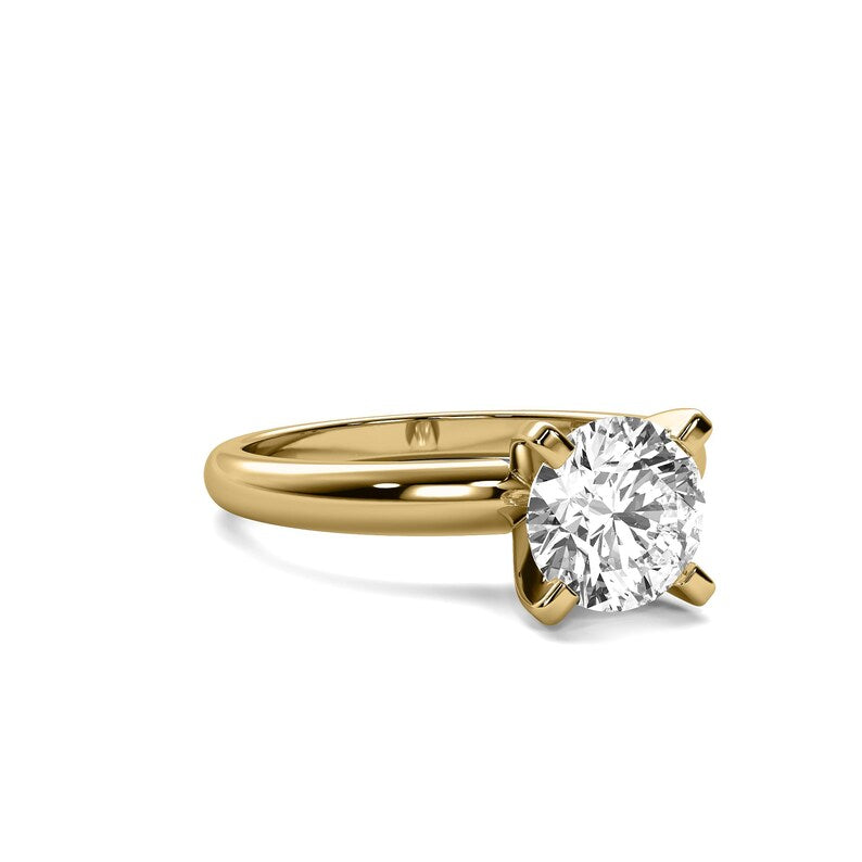 1 Carat Round Lab-Grown Diamond Engagement Ring – Solitaire