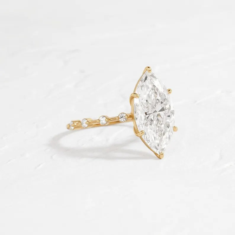3 Carat Marquise Lab-Grown Diamond Engagement Ring – Classic Engagement Ring