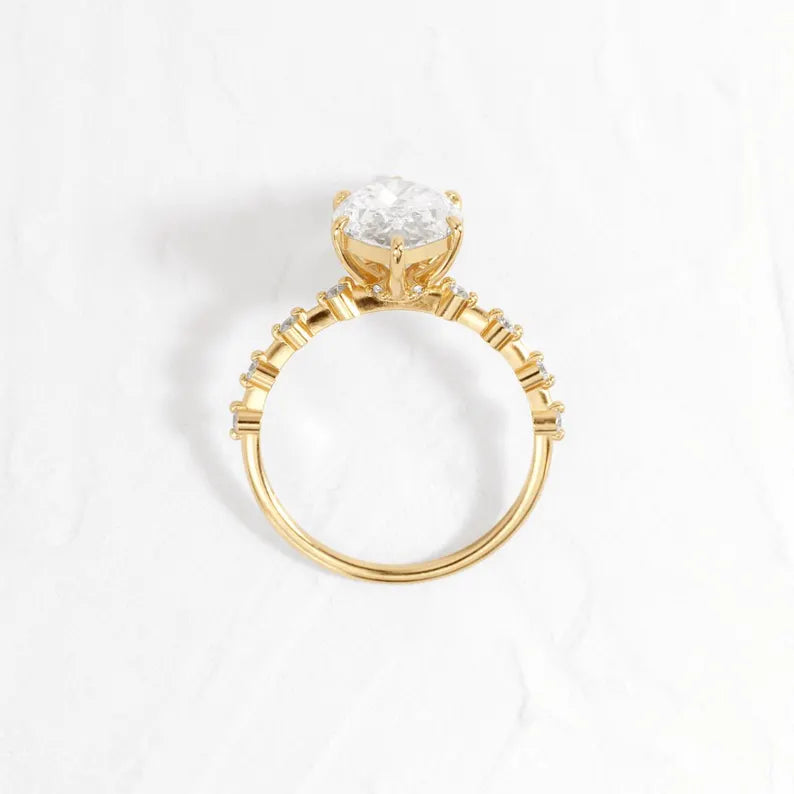 3 Carat Marquise Lab-Grown Diamond Engagement Ring – Classic Engagement Ring