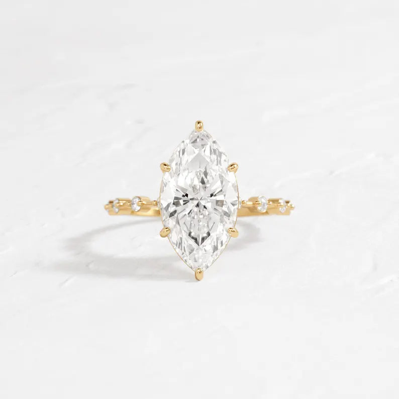 3 Carat Marquise Lab-Grown Diamond Engagement Ring – Classic Engagement Ring