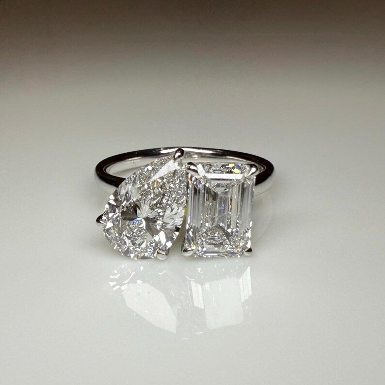 4 Carat Emerald Lab-Grown Diamond Engagement Ring – Classic Engagement Ring