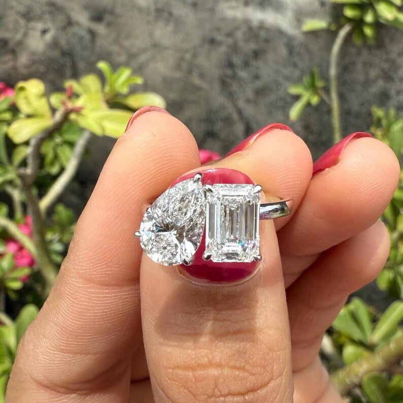 4 Carat Emerald Lab-Grown Diamond Engagement Ring – Classic Engagement Ring