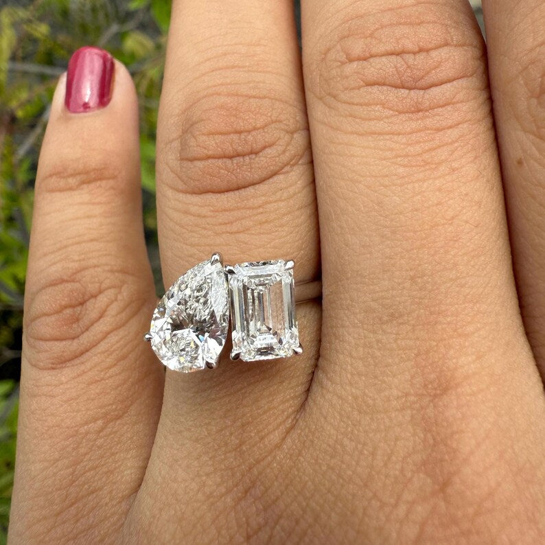 4 Carat Emerald Lab-Grown Diamond Engagement Ring – Classic Engagement Ring