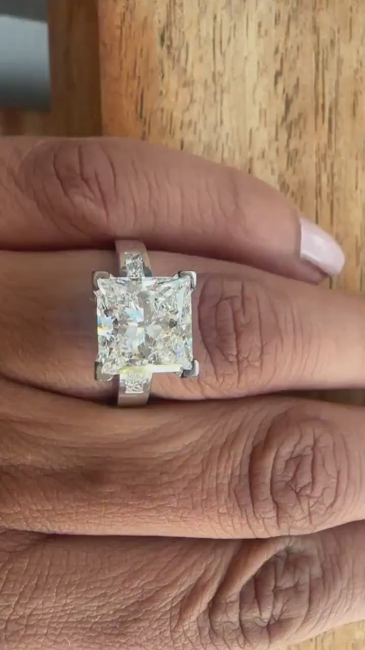 5 Carat Princess Lab-Grown Diamond Engagement Ring – Classic Engagement Ring