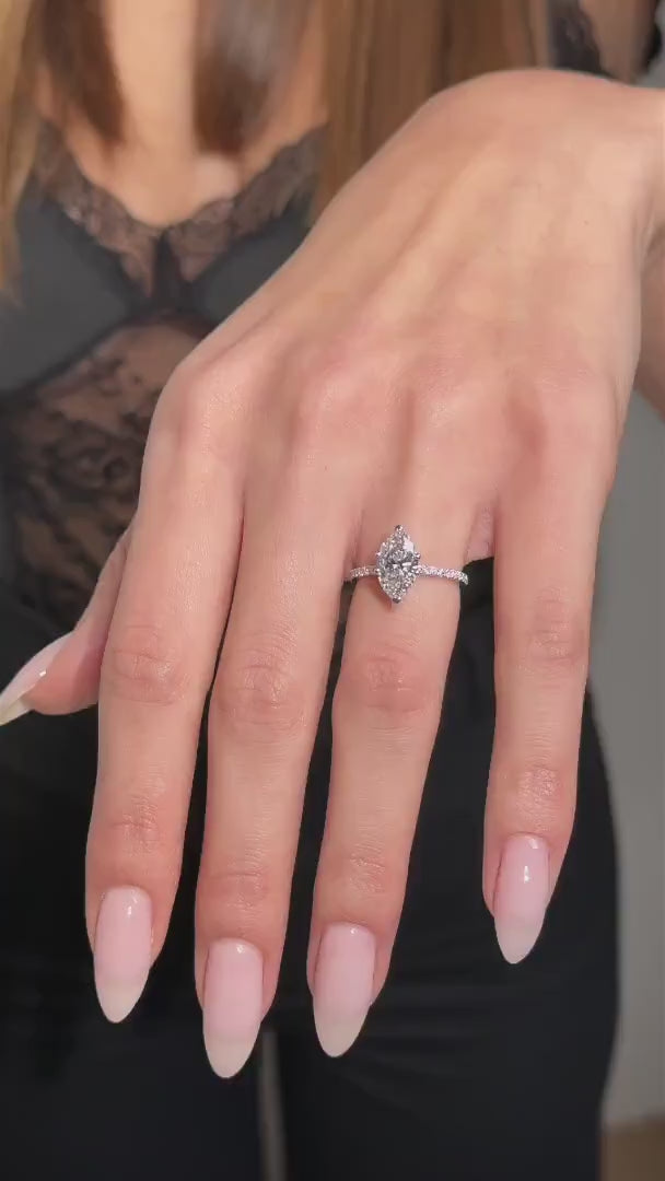2.25 Carat Marquise Lab-Grown Diamond Engagement Ring – Classic Engagement Ring