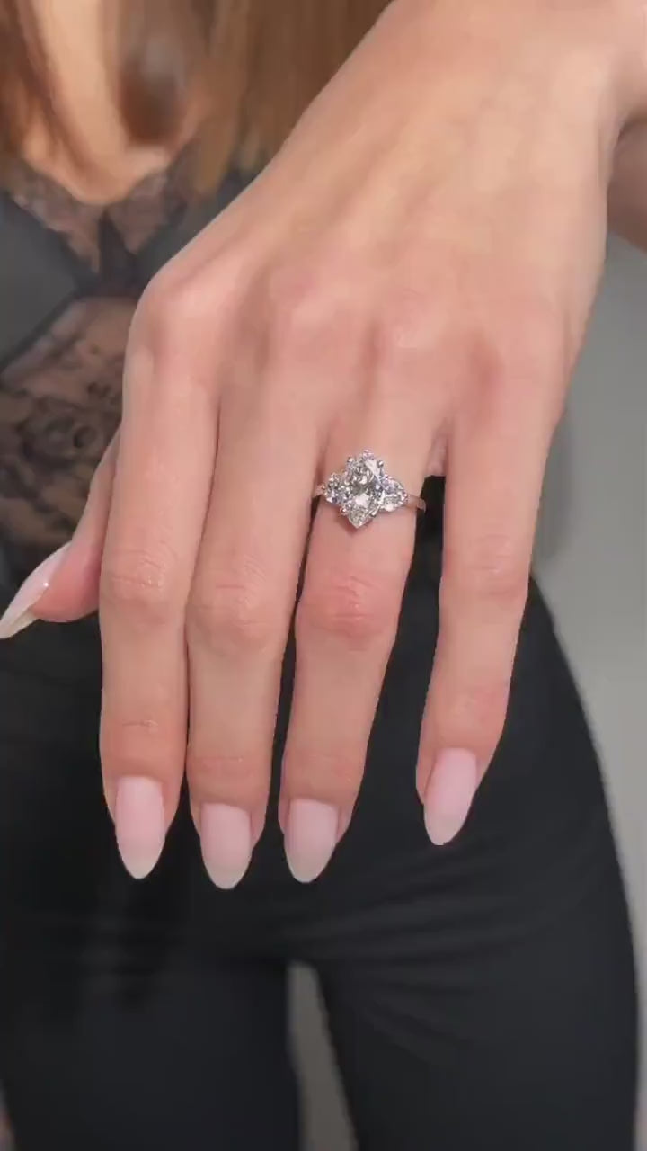 3.80 Carat Marquise Lab-Grown Diamond Engagement Ring – Classic Engagement Ring