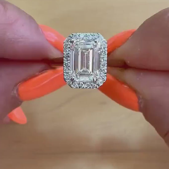 2.14 Carat Emerald Lab-Grown Diamond Engagement Ring – Classic Engagement Ring