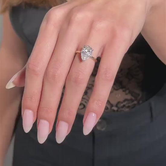 2 Carat Pear Lab-Grown Diamond Engagement Ring – Classic Engagement Ring