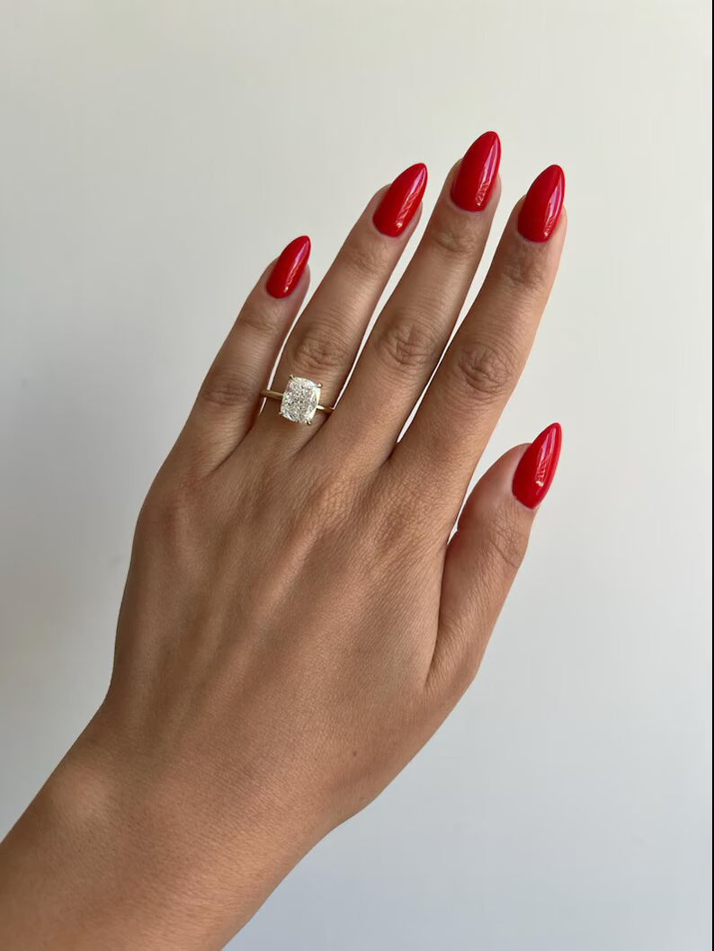 4 Carat Cushion Lab-Grown Diamond Engagement Ring – Classic Engagement Ring