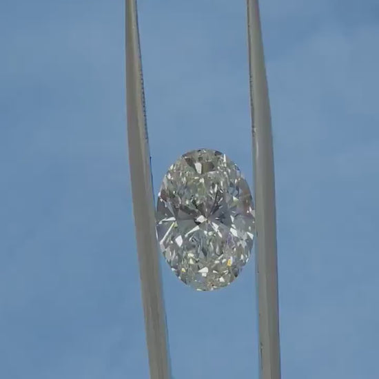 3 Carat Oval Lab-Grown Diamond Engagement Ring – Hidden Halo