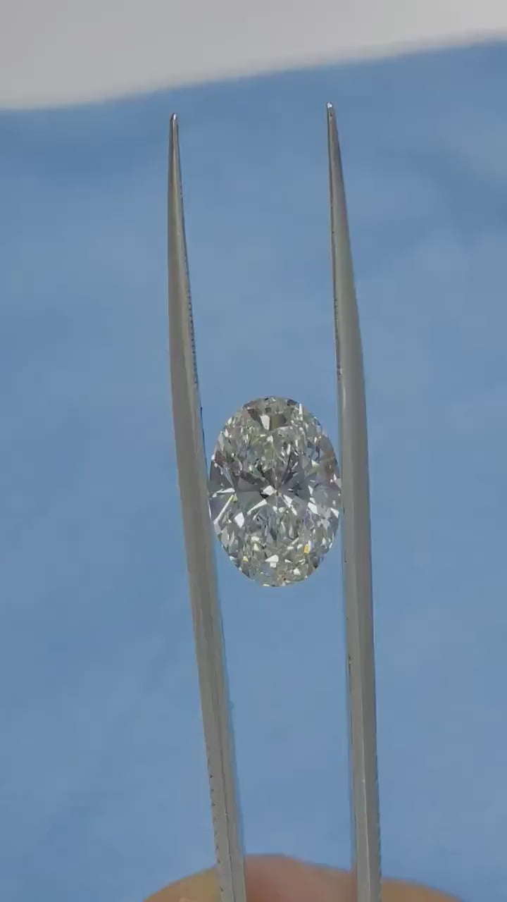 3 Carat Oval Lab-Grown Diamond Engagement Ring – Hidden Halo