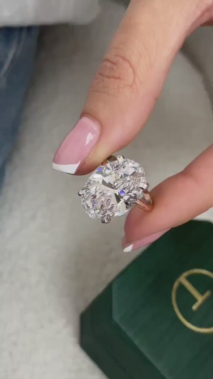 10.20 Carat Oval Lab-Grown Diamond Engagement Ring – Classic Engagement Ring